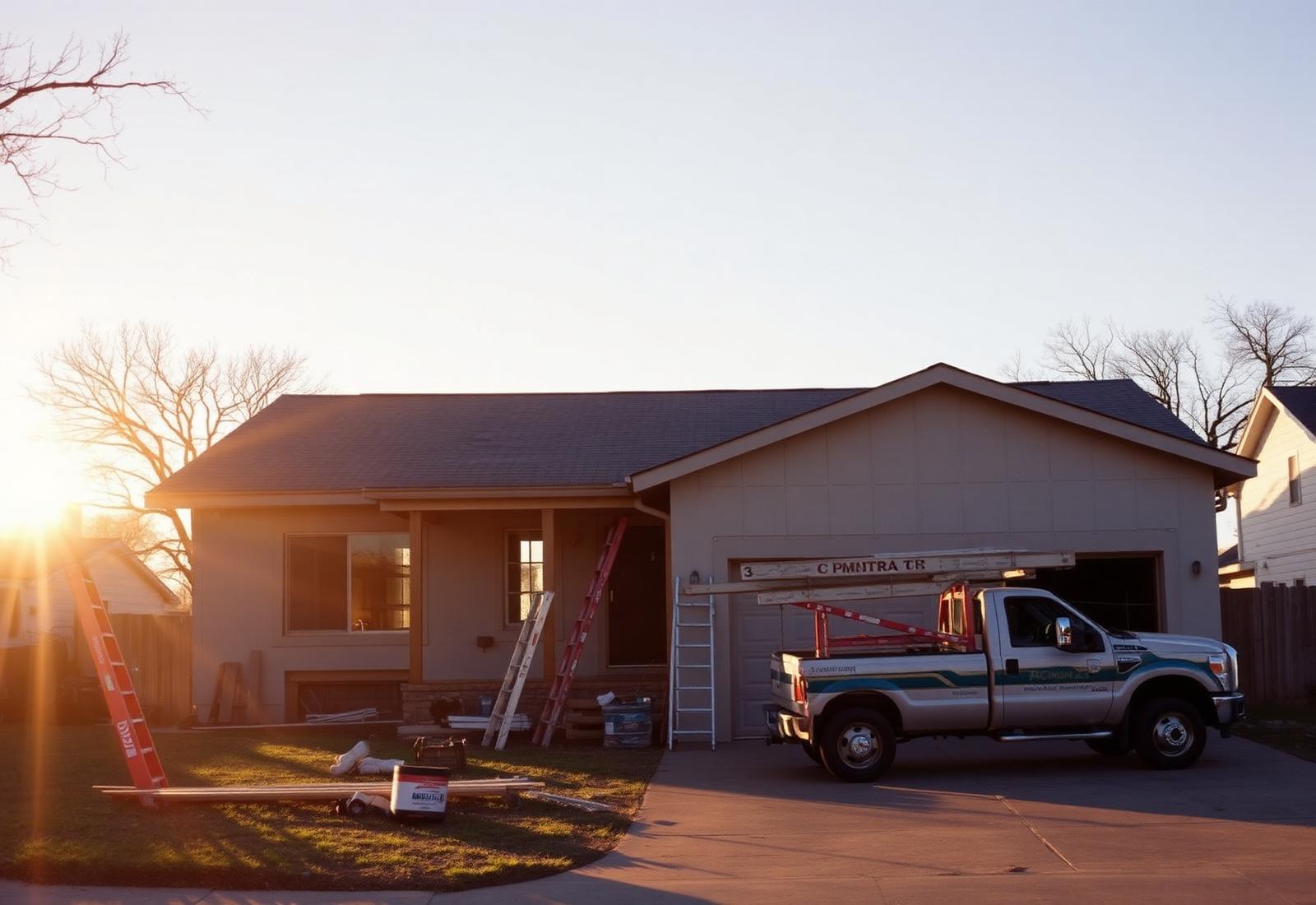 Residential construction jobsite